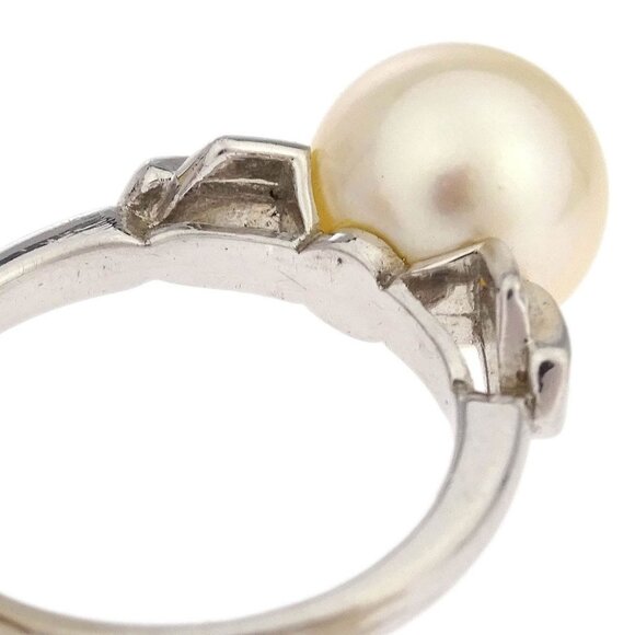 Mikimoto Ring 14KWG Pearl Silver #49 196368 - Picture 5 of 5